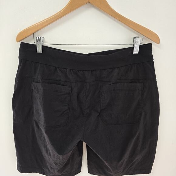 Athleta Trekkie Bermuda 2.0 Shorts Size 12 Black Quick Dry Pockets Hiking UPF30+ - Picture 7 of 10